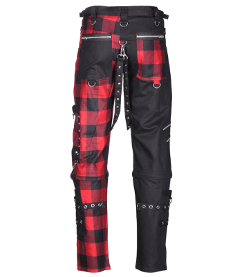 Men Gothic Pant Dead Threads Damned Checked Pant Red and Black Pant (2025)